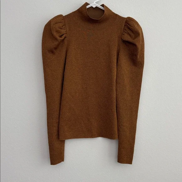 Alice + Olivia Issa Gathered Wool-blend Turtleneck - Picture 2 of 5